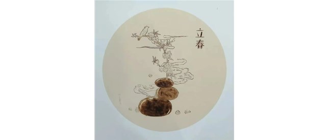 烙画表现的节气民俗！
